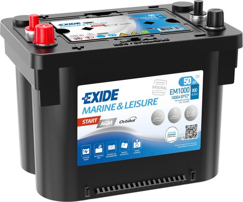 Exide em1000 orbital agm - orbital, 50ah