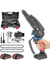 Mini Kettensäge mit Akku 6 Zoll, Akku Kettensäge Elektro Einhand Motorsäge El...