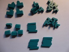 Siedler von Catan Seefahrer Holz Spielfiguren Farbe Türkis Holzfiguren 