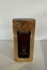 Cartier Must De Cartier Parfum 30 ml voll LEERER FLACON Deckel schwergängig Gold