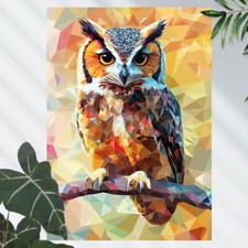 Eule Polygonal Poster Schöne