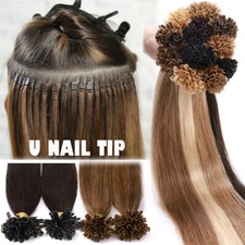 300Strähnen Keratin Bonding Haar Extensions Remy Echthaar Haarverlängerung Blond