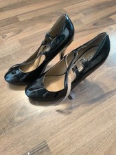 Buffalo London Pumps Plateau High Heels Gr.39 Lack Schwarz 11cm Absatz Getragen