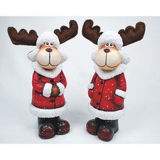 wunderschöner Weihnachtselch, Elch, mit Stoffgeweih, 17cm, neu