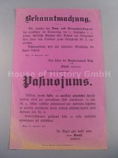 144544: Flugblatt BEKANNTMACHUNG / POZINOJUMS, Nutz-Brennholz-Lager, Riga 1917