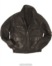 Polizei Lederjacke Motoradjacke Blouson Jacke schwarz Echt Leder gebr.