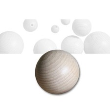 (0,19€/Stück) Holzkugeln Buche 20,0 mm halbgebohrt, 10er Pack