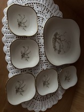 Konfektteller Seltmann Weiden Set 6tlg mit Goldrand