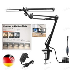 LED Klemmleuchte Dimmbar Schreibtischlampe mit Schwenkarm USB Tischlampe 60cm