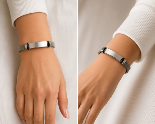 Edelstahl identarmband - edelstahl,
