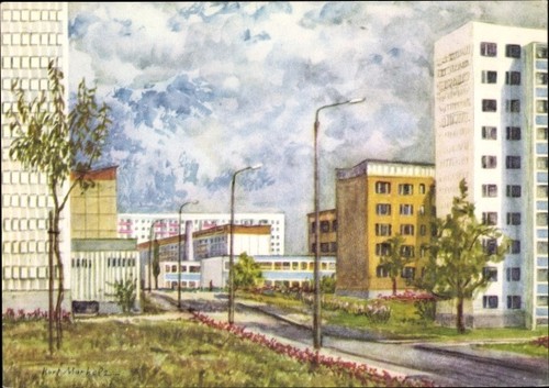 Künstler halle neustadt - ak,