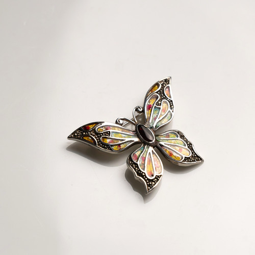 Vintage 925 silber brosche - vintage,