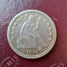  USA Quarter Dollar 1891 Silber 