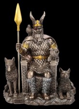 Odin Figur auf Thron mit