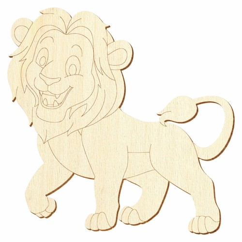 Holz löwe deko - holz,