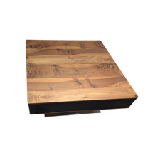 Gwinner Couchtisch CT 302 85L Platte Astnussbaum Natur Rahmen Lack 