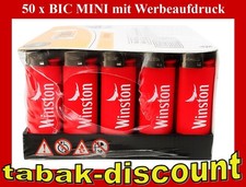 50 BIC MINI Winston Feuerzeuge