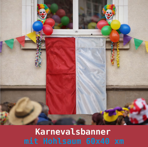 Banner rot und weiß - , karneval