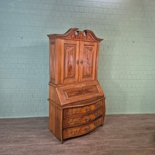 27402 Sekretär Barock 1780 Nussbaum auf massiv Eiche furniert Antik