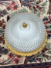 Hochwertige Messing Kristallglas Glashütte Limburg Plafonier Deckenlampe