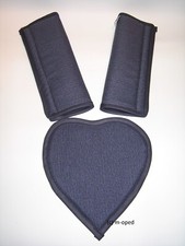 Linden Gurtpolster Set 3-teilig Blau Gestreift