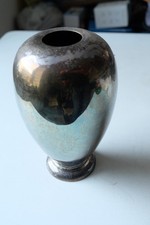 Vintage Gunther Lambert Vase Metall versilbert 80er 80s