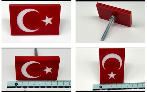 Türk bayrağı pleksi - 5x,