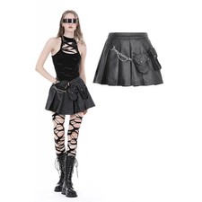 Sexy Faltenrock aus Kunstleder