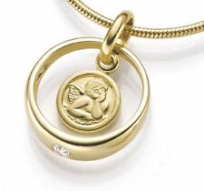Taufring Engel mit Zirkonia Gold 333  mit Goldketten Baby Geburt Kinder
