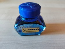 70er-Jahre Pelikan Tinte Königsblau 1/4-Füllung (flüssig) Glasflasche Vintage