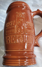 Bierkrug 750 Jahre Berlin, Steingut, DDR, ca. 19 cm hoch, wie neu