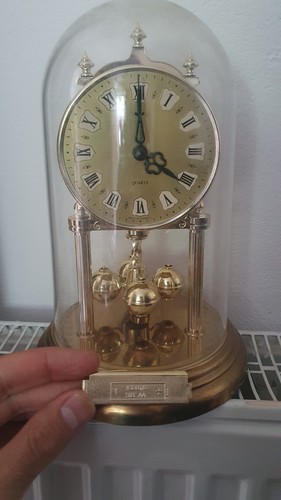Anniversary clock quartz gold - anniversary,