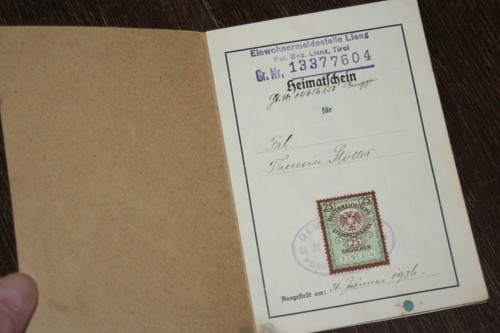 Heimatschein gemeindeamt - heimatschein,