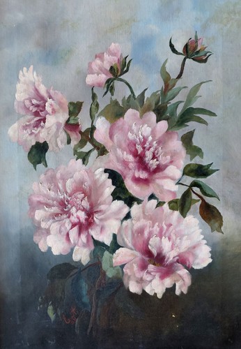 Gemälde pfingstrosen rosa - pfingstrosen,