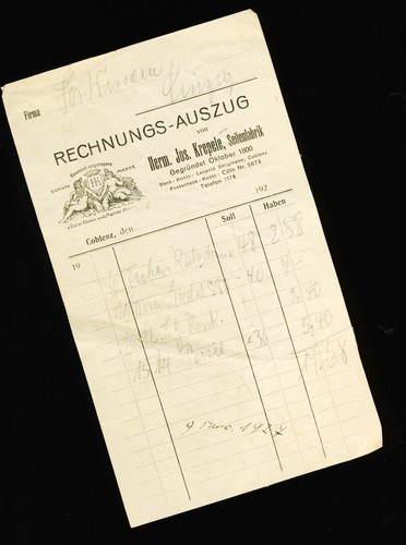 Original 1927 rechnung - original,