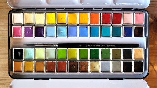 Charvin aquarellfarben 48 - aquarellfarben,
