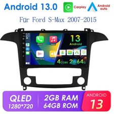 Für Ford S-Max 2006-2015 Autoradio Android13 GPS Navi CarPlay Headunit 64GB DAB+