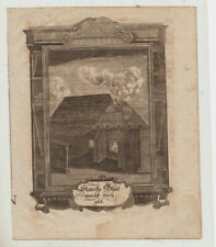  Brennofen Ziegel TON Original Ornament Barock Kupferstich um 1750 Feuer Glut