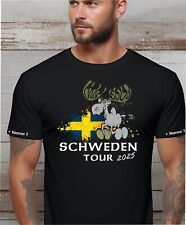 T-Shirt Schweden Urlaub Elche Reisen Ausflug Camping Ferienhäuser Elch Motiv  7