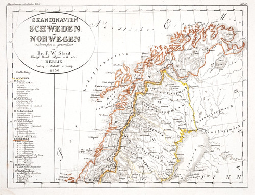 Skandinavien stahlstichen - skandinavien,