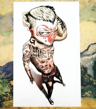 Temporäres Tattoo Punk Rockabilly Einmal Klebetattoo Wasserfest Körperkunst