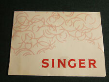 Original Bedienungsanleitung für eine Singer Nähmaschine