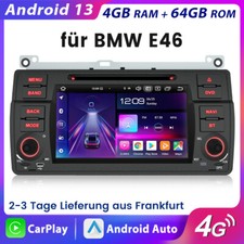 4G 7" Android 13 Autoradio CarPlay 8-Kern GPS DAB+ 64GB für BMW E46 Rover MG ZT 