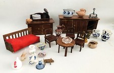 Schönes Vintage Miniatur Konvolut*Puppenmöbel*Holz*Setzkasten*Bastelteile*Defekt