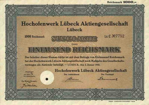Hochofenwerk lübeck 1931 - hochofenwerk,
