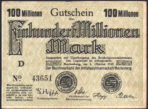 100 millionen mark marienberg - millionen,