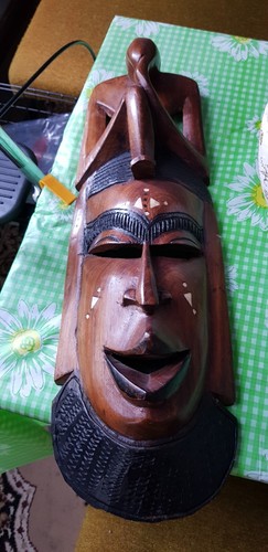 Massai krieger holz maske - holz,