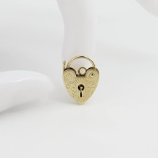 Anhänger Schloss Herzform in 375/9K Gelbgold