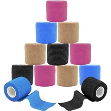 Selbstklebender Verband 12Rollen, 5cm x 4.5m Pflaster Rolle Verbandsmaterial,...