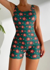 Sportlicher Badeanzug mit Blumenprint – Bequem, verspielt , L (40/42)